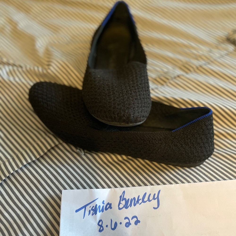 Rothy’s black honeycomb loafers